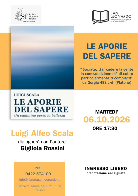Incontro con Luigi Alfeo Scala: &laquo;Le aporie del sapere&raquo;