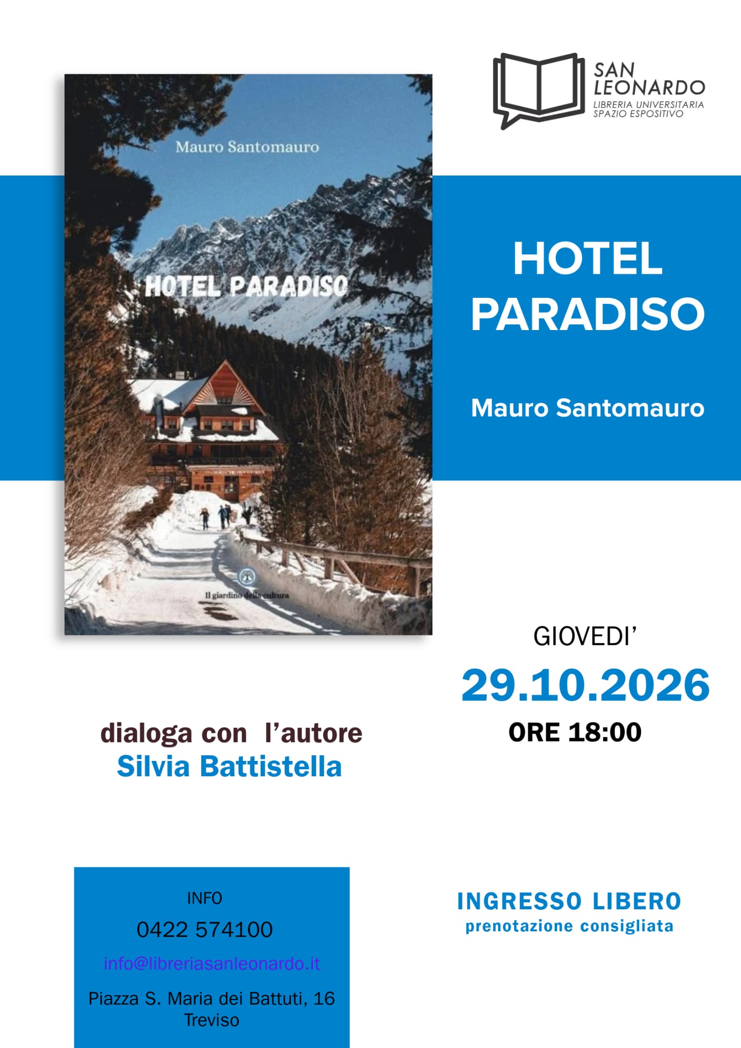 Presentazione di HOTEL PARADISO con Mauro Santomauro